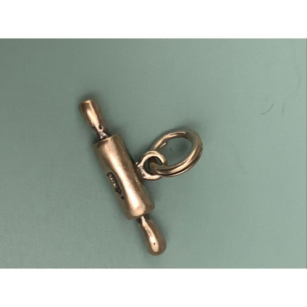 Rolling Pin Sterling Silver Jewelry Charm #baking #kitchen